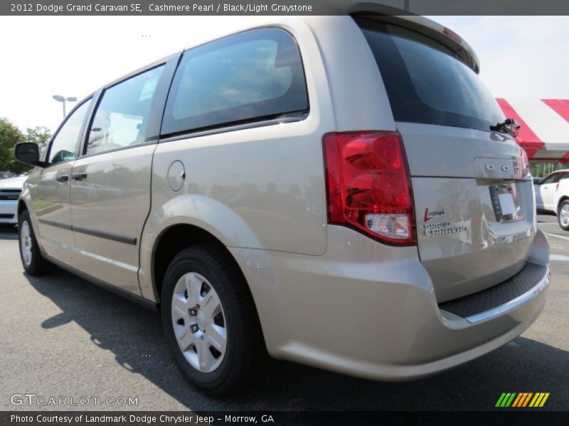 Cashmere Pearl / Black/Light Graystone 2012 Dodge Grand Caravan SE