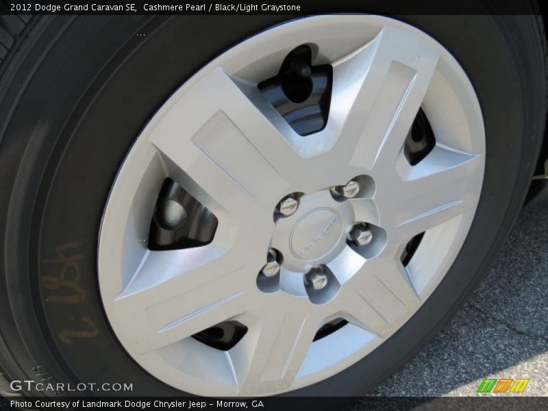 Cashmere Pearl / Black/Light Graystone 2012 Dodge Grand Caravan SE