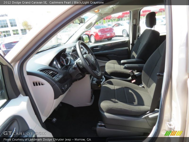 Cashmere Pearl / Black/Light Graystone 2012 Dodge Grand Caravan SE