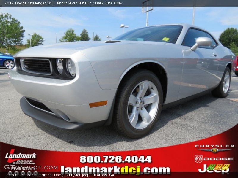 Bright Silver Metallic / Dark Slate Gray 2012 Dodge Challenger SXT