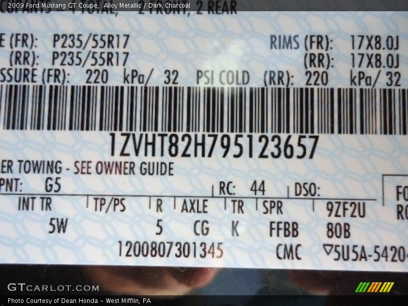 Alloy Metallic / Dark Charcoal 2009 Ford Mustang GT Coupe