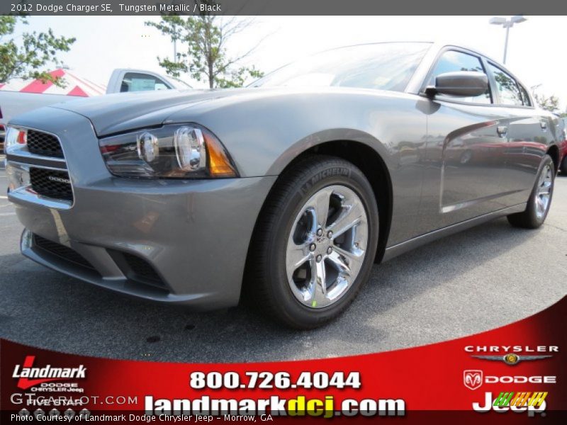 Tungsten Metallic / Black 2012 Dodge Charger SE