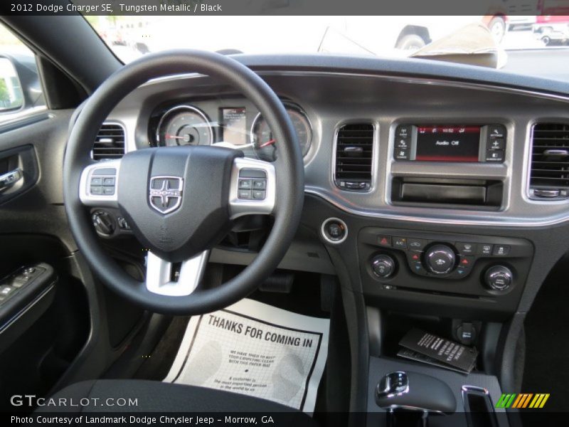 Tungsten Metallic / Black 2012 Dodge Charger SE