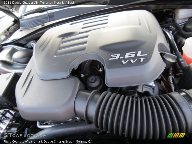 Tungsten Metallic / Black 2012 Dodge Charger SE