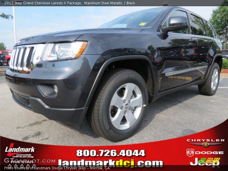 Maximum Steel Metallic / Black 2012 Jeep Grand Cherokee Laredo X Package