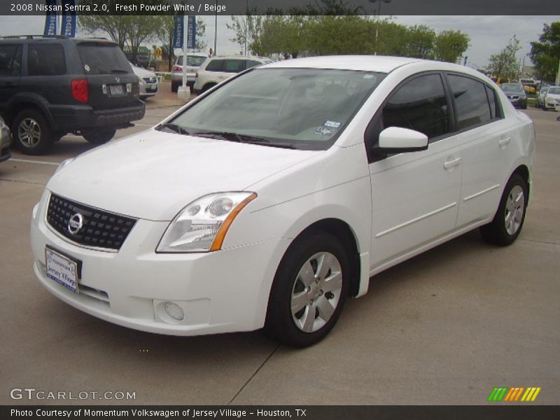 Fresh Powder White / Beige 2008 Nissan Sentra 2.0