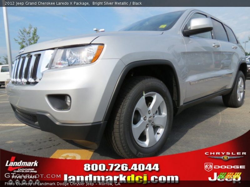 Bright Silver Metallic / Black 2012 Jeep Grand Cherokee Laredo X Package