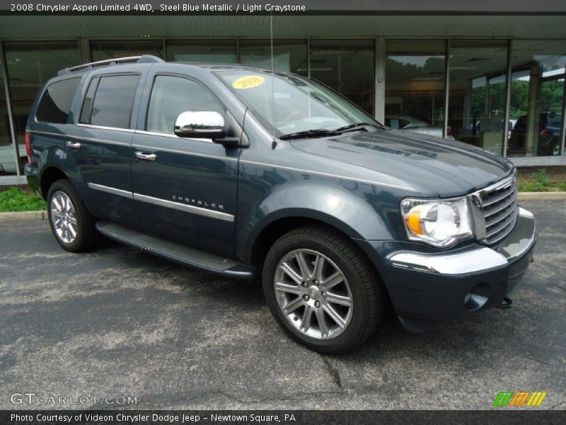 Steel Blue Metallic / Light Graystone 2008 Chrysler Aspen Limited 4WD