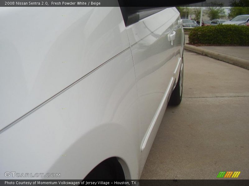 Fresh Powder White / Beige 2008 Nissan Sentra 2.0