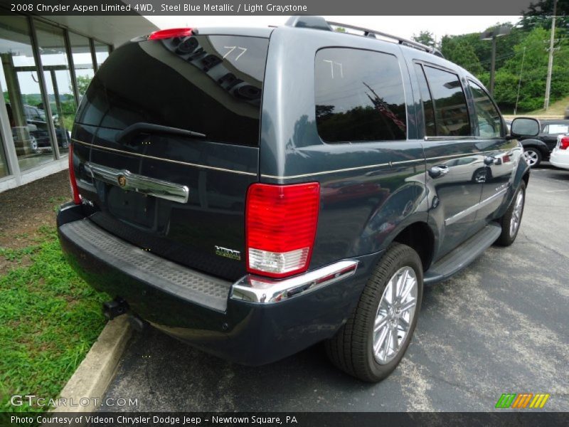 Steel Blue Metallic / Light Graystone 2008 Chrysler Aspen Limited 4WD