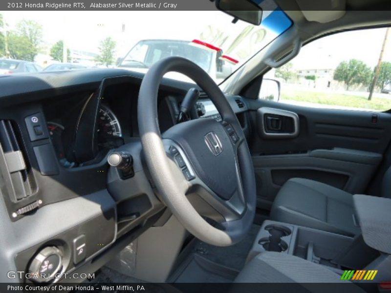 Alabaster Silver Metallic / Gray 2012 Honda Ridgeline RTS
