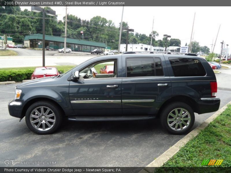 Steel Blue Metallic / Light Graystone 2008 Chrysler Aspen Limited 4WD