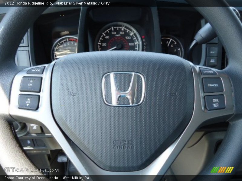 Alabaster Silver Metallic / Gray 2012 Honda Ridgeline RTS