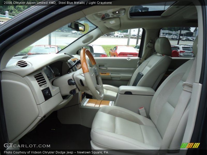 Steel Blue Metallic / Light Graystone 2008 Chrysler Aspen Limited 4WD