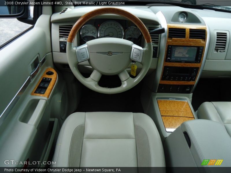 Steel Blue Metallic / Light Graystone 2008 Chrysler Aspen Limited 4WD