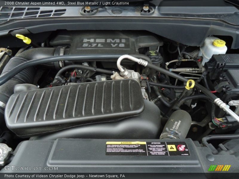 Steel Blue Metallic / Light Graystone 2008 Chrysler Aspen Limited 4WD