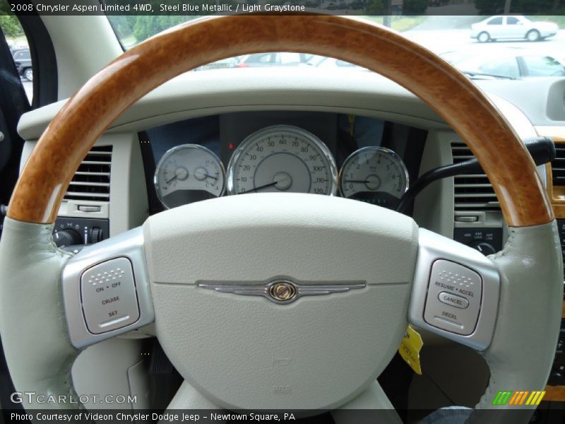 Steel Blue Metallic / Light Graystone 2008 Chrysler Aspen Limited 4WD