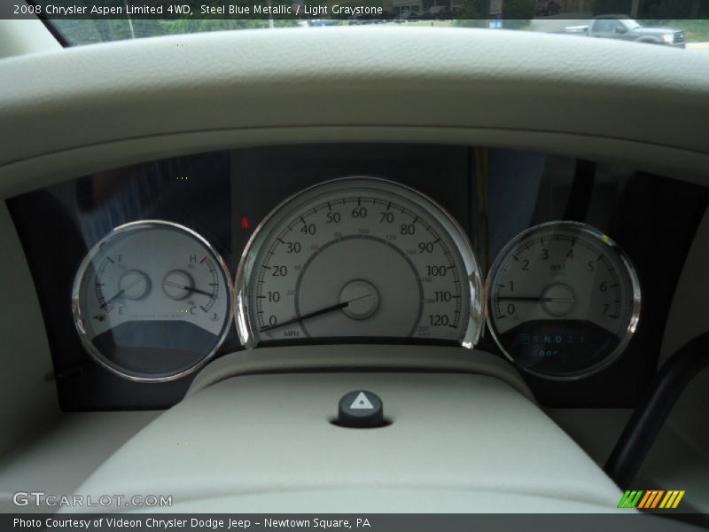 Steel Blue Metallic / Light Graystone 2008 Chrysler Aspen Limited 4WD