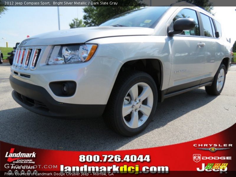 Bright Silver Metallic / Dark Slate Gray 2012 Jeep Compass Sport