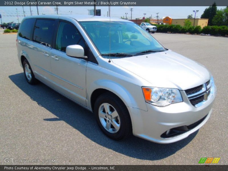 Bright Silver Metallic / Black/Light Graystone 2012 Dodge Grand Caravan Crew