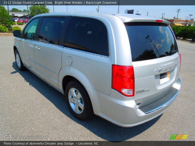 Bright Silver Metallic / Black/Light Graystone 2012 Dodge Grand Caravan Crew