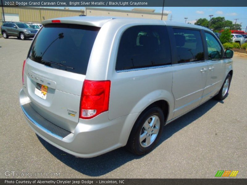 Bright Silver Metallic / Black/Light Graystone 2012 Dodge Grand Caravan Crew