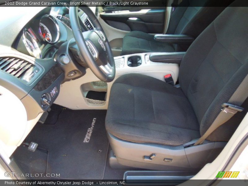 Bright Silver Metallic / Black/Light Graystone 2012 Dodge Grand Caravan Crew