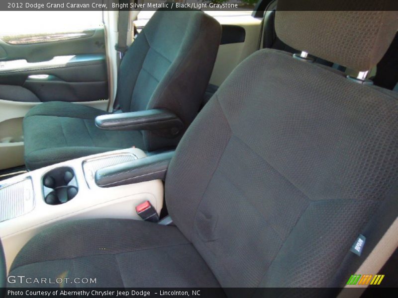 Bright Silver Metallic / Black/Light Graystone 2012 Dodge Grand Caravan Crew