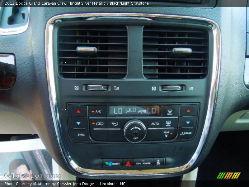 Bright Silver Metallic / Black/Light Graystone 2012 Dodge Grand Caravan Crew