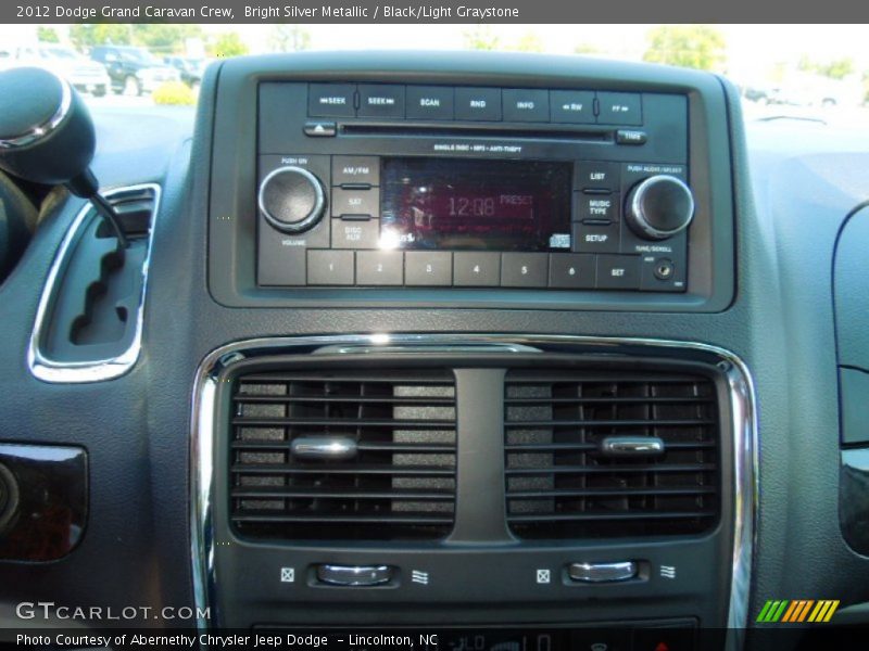 Bright Silver Metallic / Black/Light Graystone 2012 Dodge Grand Caravan Crew