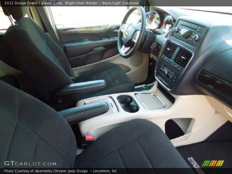 Bright Silver Metallic / Black/Light Graystone 2012 Dodge Grand Caravan Crew
