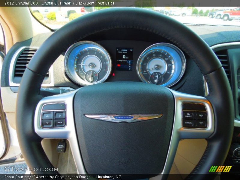 Crystal Blue Pearl / Black/Light Frost Beige 2012 Chrysler 300