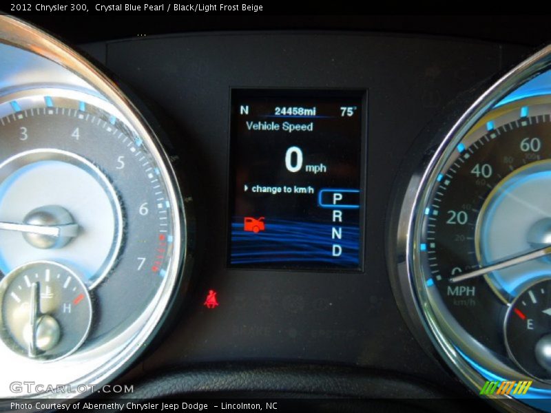 Crystal Blue Pearl / Black/Light Frost Beige 2012 Chrysler 300