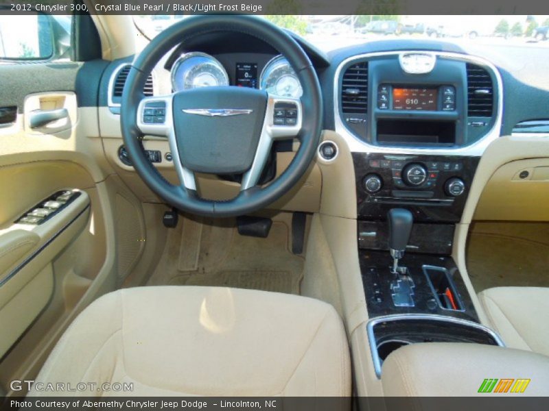 Crystal Blue Pearl / Black/Light Frost Beige 2012 Chrysler 300