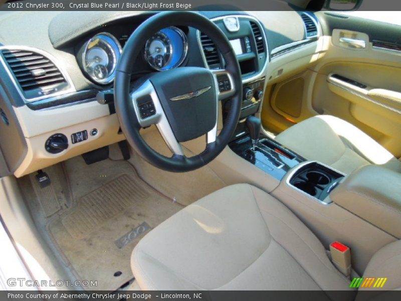 Crystal Blue Pearl / Black/Light Frost Beige 2012 Chrysler 300