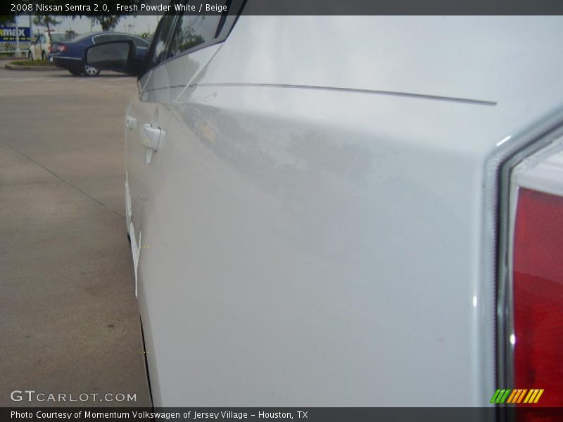 Fresh Powder White / Beige 2008 Nissan Sentra 2.0