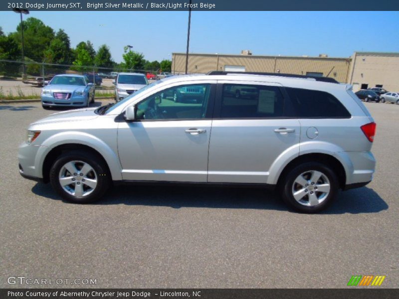 Bright Silver Metallic / Black/Light Frost Beige 2012 Dodge Journey SXT
