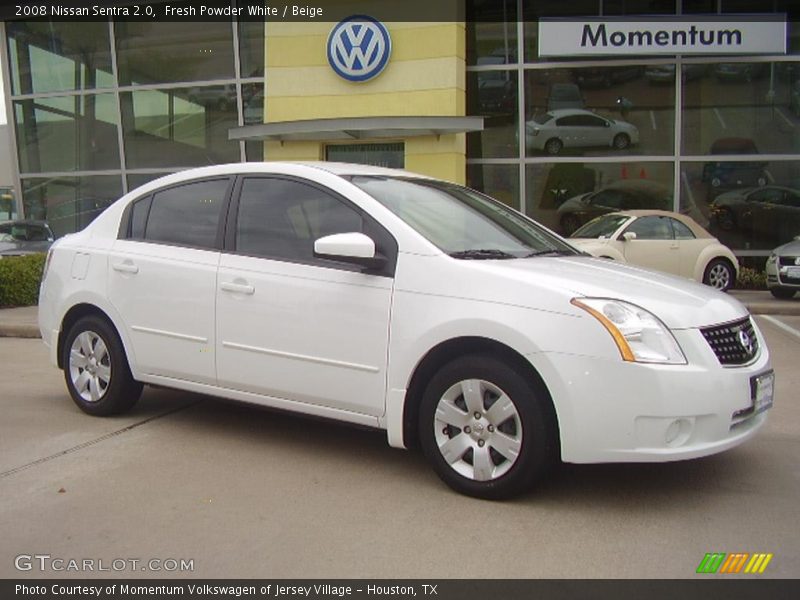 Fresh Powder White / Beige 2008 Nissan Sentra 2.0