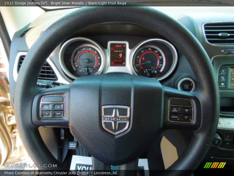 Bright Silver Metallic / Black/Light Frost Beige 2012 Dodge Journey SXT