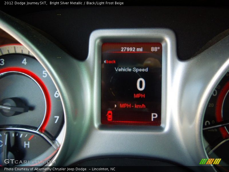 Bright Silver Metallic / Black/Light Frost Beige 2012 Dodge Journey SXT
