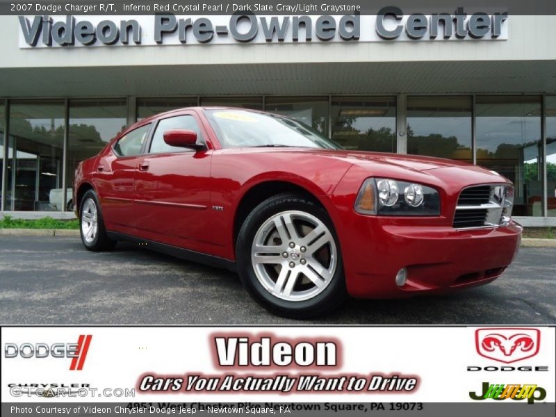 Inferno Red Crystal Pearl / Dark Slate Gray/Light Graystone 2007 Dodge Charger R/T