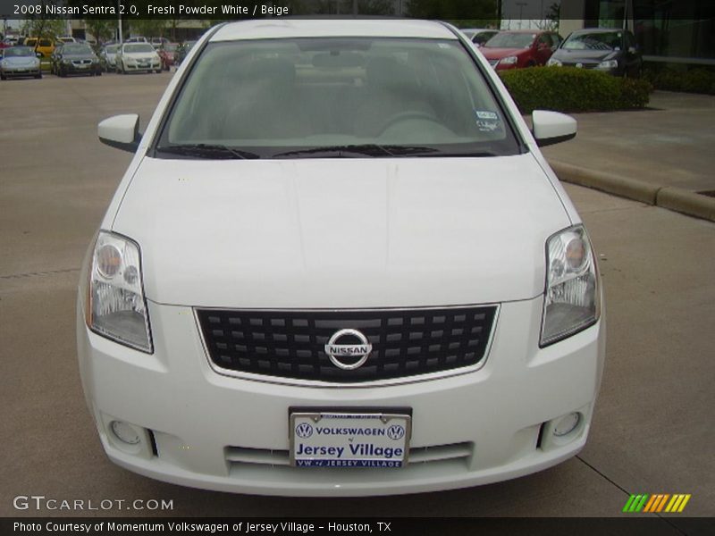 Fresh Powder White / Beige 2008 Nissan Sentra 2.0