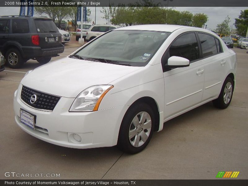 Fresh Powder White / Beige 2008 Nissan Sentra 2.0