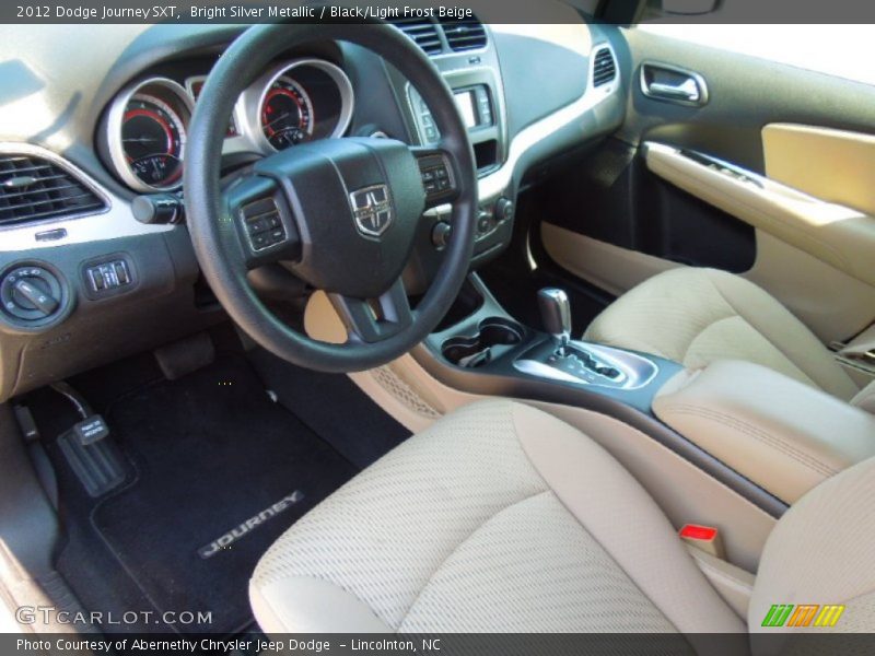 Bright Silver Metallic / Black/Light Frost Beige 2012 Dodge Journey SXT