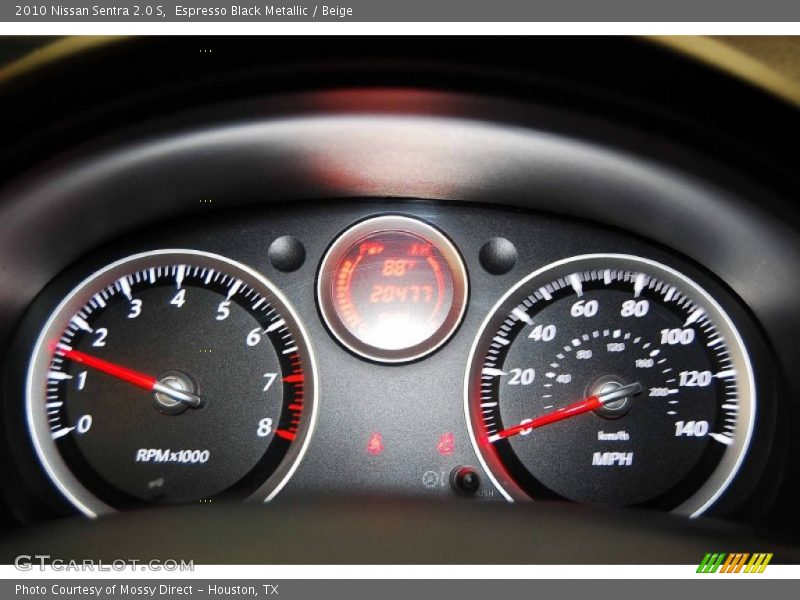 Espresso Black Metallic / Beige 2010 Nissan Sentra 2.0 S