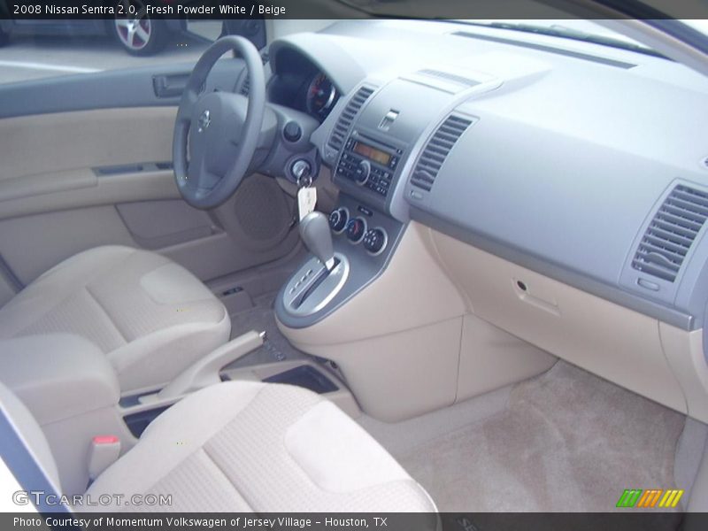 Fresh Powder White / Beige 2008 Nissan Sentra 2.0