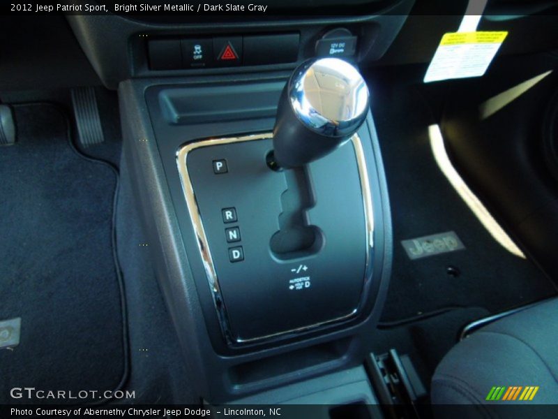 Bright Silver Metallic / Dark Slate Gray 2012 Jeep Patriot Sport