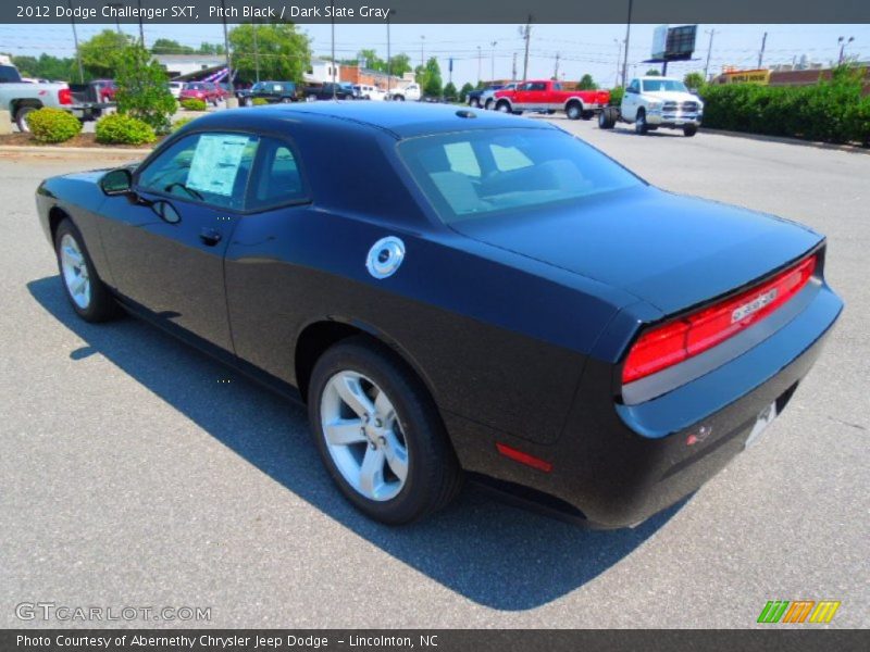 Pitch Black / Dark Slate Gray 2012 Dodge Challenger SXT