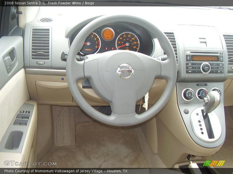 Fresh Powder White / Beige 2008 Nissan Sentra 2.0