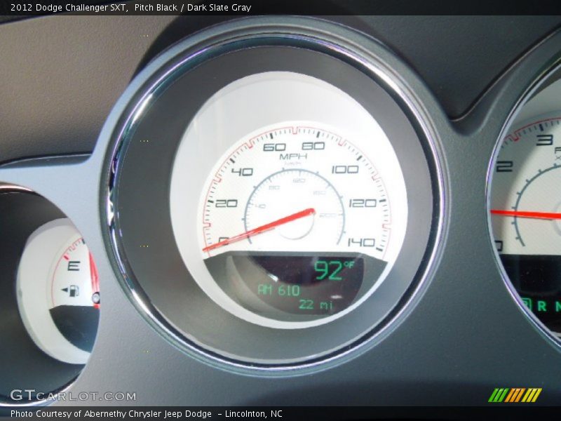 Pitch Black / Dark Slate Gray 2012 Dodge Challenger SXT